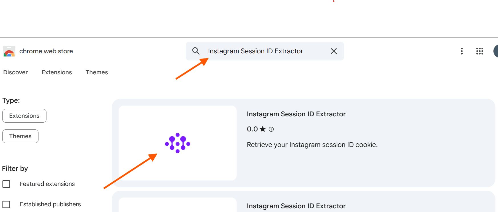 Instagram Session ID Extractor - purple logo